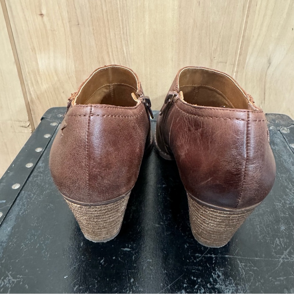 Zodiac Ava Shootie Booties Size 8.5 Brown Leather Boots - Picture 5 of 14